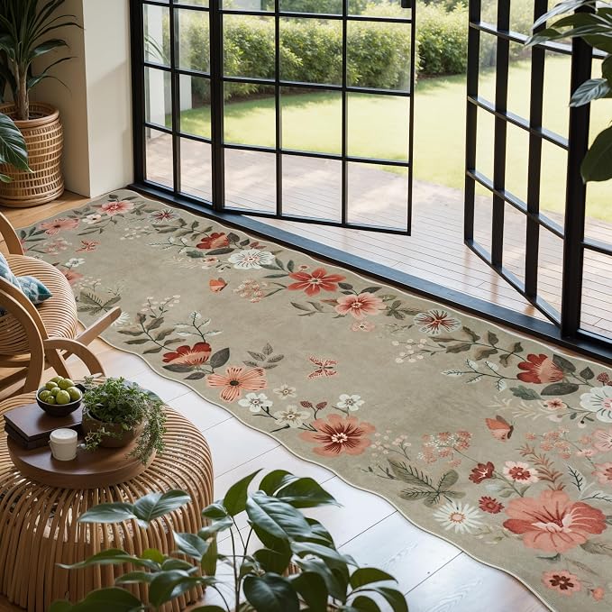 Lahome Floral Runners for Hallways, Soft Washable Runner - Image 2