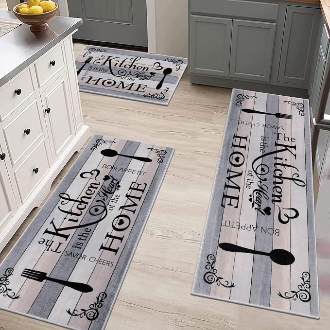 Vaukki Boho Kitchen Rug Sets 3 Pieces, Washable Kitchen Mats - Image 7