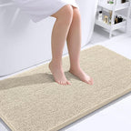 OLANLY Bathroom Runner Rugs 44x24, Extra Soft Absorbent Chenille Bath Rugs - Image 2
