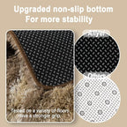 Soft Runner Rugs for Bedroom Hallways, 2x4 Abstract Brown Fluffy Shag Throw - Image 4