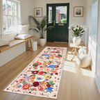 Blush Runner Rug for Hallways Kitchen 2x8, Non Slip Washable Rugs - Image 2