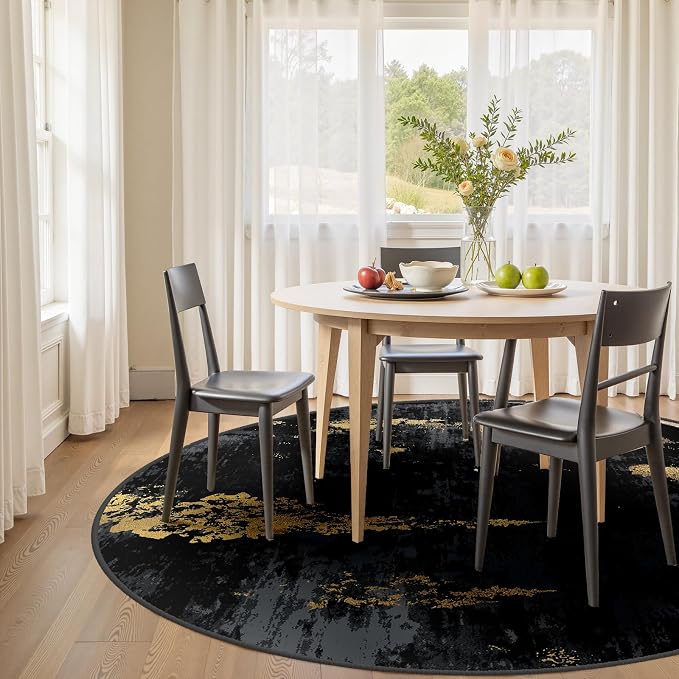 RELEANY Washable Area Rugs 4ft Non-Slip Modern Abstract Soft - Image 2