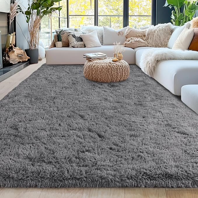 5x7 Fluffy Fuzzy Area Rug for Living Room Bedroom, Ultra Soft Rugs for Living by Awaytail