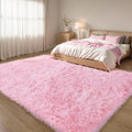 KCHOWUA Pink Fluffy Area Rug for Girls' Bedroom, Large Soft Furry Carpet for by KICHOWUA