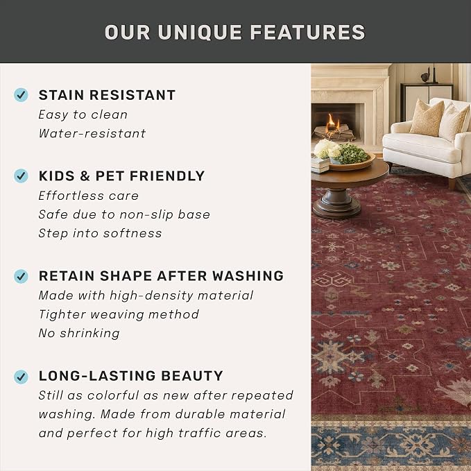 Large Burgundy 3x12 Long Runner Rug - Image 6