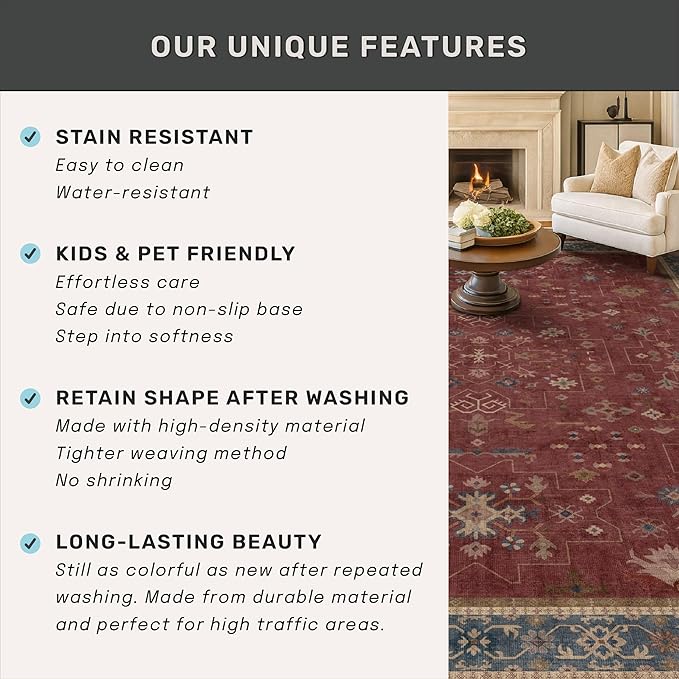 Washable 3x8 Entry Way Rugs Indoor - Image 5