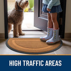 OLANLY Half Circle Door Mat Indoor Outdoor Entrance Welcome, Waterproof - Image 6