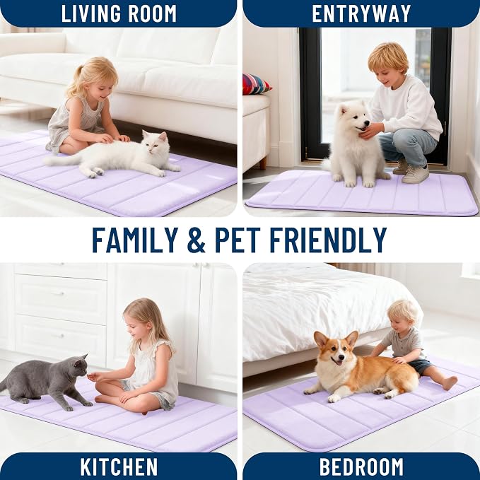 OLANLY Memory Foam Bath Mat 70x46, Super Soft Absorbent Bathroom Rugs, Quick Dry - Image 9