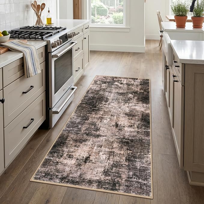 IOHOUZE Abstract Runner Rug 3x6 Ft Washable Runners - Image 2