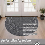 BEQHAUSE Dirt Trapper Door Mat 32" x 48" Half Circle Non-Slip Washable Doormats - Image 2