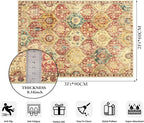 Lahome Moroccan Trellis Washable Rug, 2x3 Bathroom Rugs - Image 2