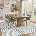 DCX Abstract Machine Washable 8x10 Rug, Soft Low Pile Non Slip Carpet, Kid & - Image 4