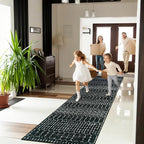 Lahome Moroccan Black Long Runner Washable Hallway Rug, Ultra-Thin Non Slip - Image 8