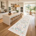 Rugxara 2x10 Floral Runner Rug, Washable Runners - Image 2