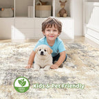 Large Area Rugs 12x15: Washable Abstract Modern Soft Rug Stain Resistant Indoor - Image 7