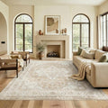 6x9 Area Rug for Living Room-Vintage Farmhouse Boho Floral Neutral Washable by Unknown