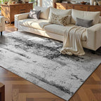 Ompaa Living Room Rug 5x8 Ink Black Area Rug Machine Washable Boho Rug Non Slip - Image 2