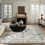 5x7 Area Rugs for Living Room: Washable Bedroom Rug Boho Vintage Rugs Stain - Image 2