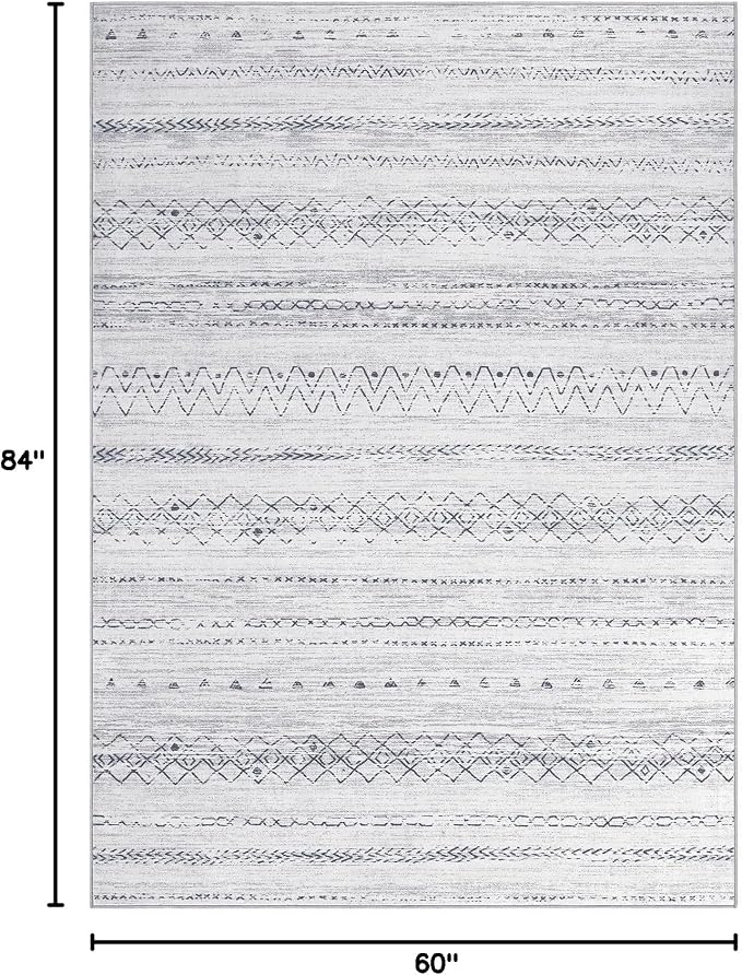 cotiled 5x7 Area Rugs Living Room Rug: Washable Boho Rugs - Image 2