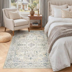 cotiled 3x5 Area Rug Machine Washable Vintage Carpet - Image 5