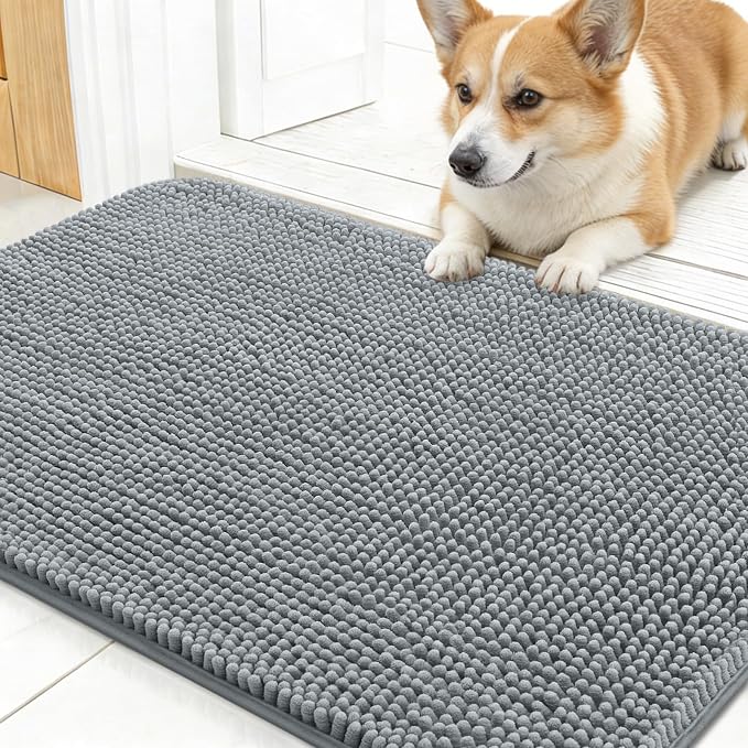 OLANLY Dog Door Mat for Muddy Paws 30x17, Absorbs Moisture and Dirt, Absorbent by OLANLY