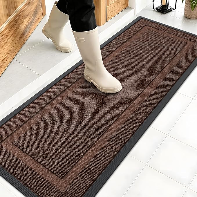 OLANLY Front Door Mat Indoor Outdoor Entrance, Waterproof All-Season, by OLANLY