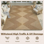 MontVoo-Outdoor Rug Carpet Patio Rug 6x9 ft Polypropylene Indoor Outdoor Rugs - Image 4