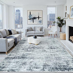 10x12 Area Rugs Washable Rug: Anti-Skid Abstract Modern Living Room Rug Soft by Crority