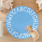 Topotdor Round Kids Play Rug Alphabet Nursery Area Rug Extra Large Soft - Image 8