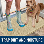 Smiry Dog Door Mat for Muddy Paws 30x20, Absorbent Dirt Trapper, Non-Slip - Image 3