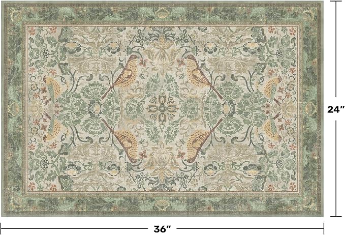 Sage Green Boho Bathroom Rugs - Image 2