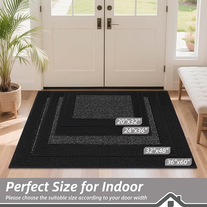 BEQHAUSE Indoor Door Mat 36" x 60", Dirt Trapper Door Mats Non-Slip Entryway - Image 2