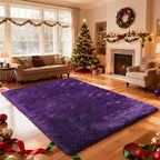 Shag Area Rugs for Bedroom Living Room, 4X6 Ultra Soft Purple Fluffy Area Rugs by Boshengya