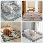 Hompet Cat Litter Mat 2 Pack, 54x54 Large Machine Washable Trapping Mats - Image 4