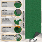 Ottomanson 2' x 26' Hallway Runner Extra Durable Non-Slip Rug Mat - Image 3