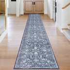 KILOCOCO Hallway Runner 2.6x18 Rug Runner Printed Vintage Floral Washable - Image 3