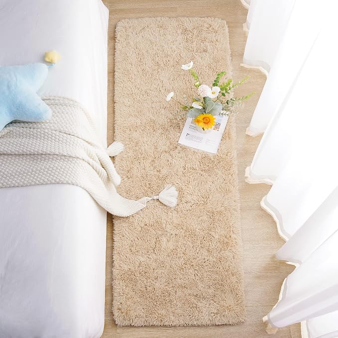 Chicrug Soft Runner Rug for Bedroom Living Room Plush Fluffy Rugs 2x8 Feet - Image 4