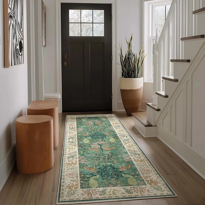 Runner Rug Washable Kitchen Runner: 2'x 6' Hallway Runner Rugs Stain Resistant - Image 2