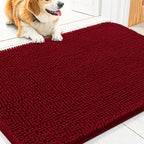 Smiry Dog Door Mat for Muddy Paws 30x20, Absorbent Dirt Trapper, Non-Slip by Smiry