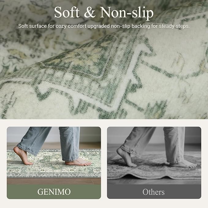 GENIMO Kitchen Rugs Non Slip Washable, Cushioned Standing Mat, Kitchen Runner - Image 4