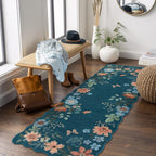 Lahome Floral Washable Runners for Hallways, 2x5 Kitchen Runner Rug Ultra-Thin by Lahome