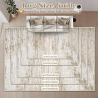 Washable Rug 5x7 Area Rugs for Living Room: Neutral Soft Rug Abstract Non Slip - Image 9