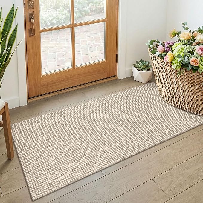 KOZYFLY 2x4 Entry Runner Rug, Small Washable Runners by KOZYFLY