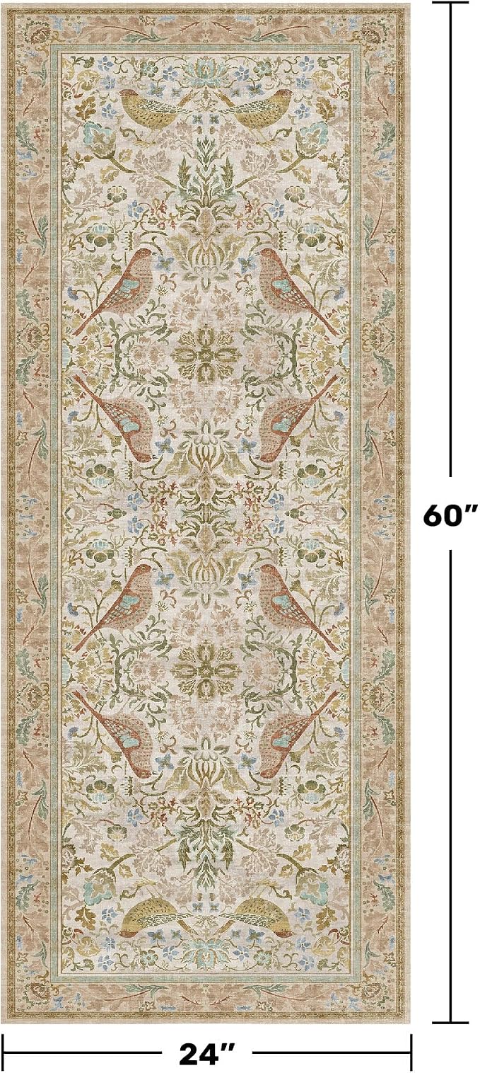 Hazo Haus Boho Bathroom Runner Rug 2x5 - Image 2
