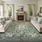 Lessymo Washable 8×10 Green Area Rugs - Image 9