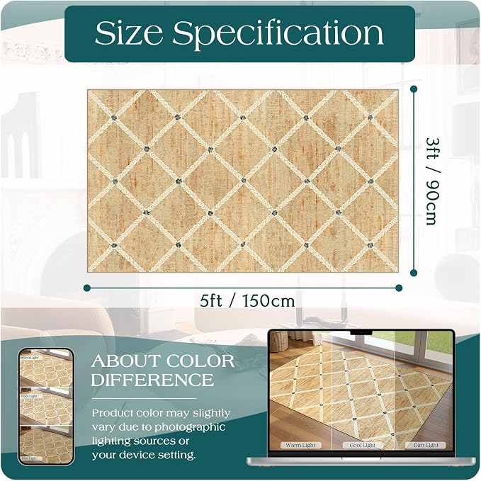 Woven-Look 3x5 Entryway Rug - Image 8