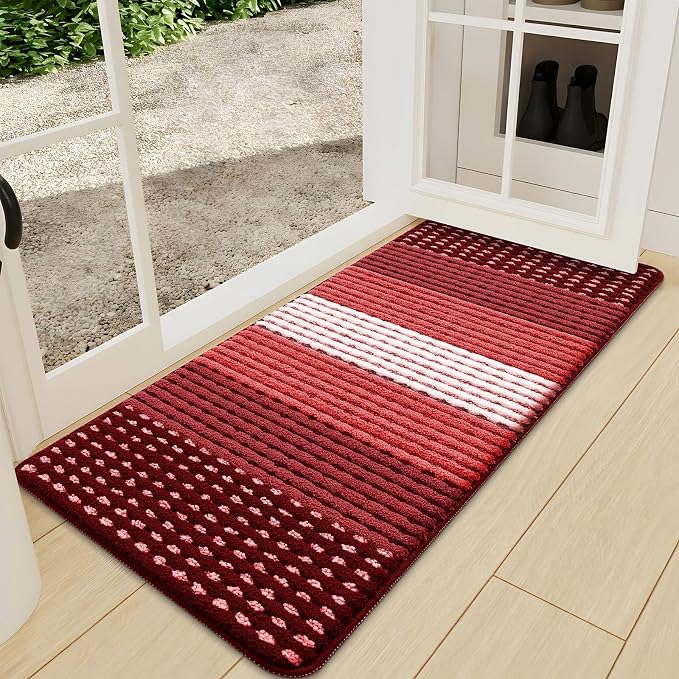 Kitinjoy Indoor Outdoor Door Mat, 47x24 Non-Slip Absorbent Dirt Trapper by Kitinjoy
