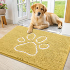 Smiry Dog Door Mat for Muddy Paws, Absorbent Dirt Trapper Non Slip Quick Dry by Smiry
