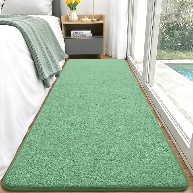 Keeko 2x6 Sage Green Area Rugs for Bedroom, Soft Modern Living Room Rug Indoor - Image 4