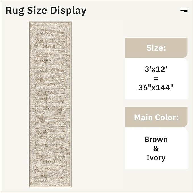 Soalmost Runner Rug 3x12 Washable Non-Slip Hallway Runner Rugs - Image 5